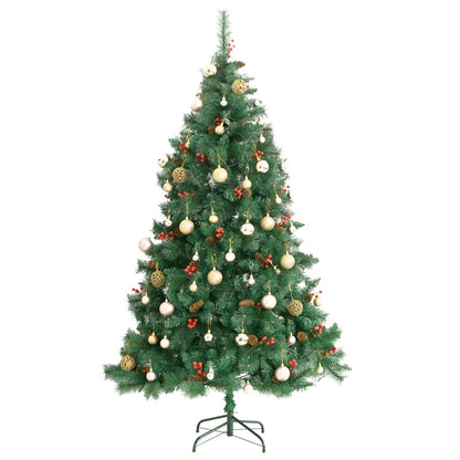 Artificial Hinged Christmas Tree 300 LEDs & Ball Set 94.5"