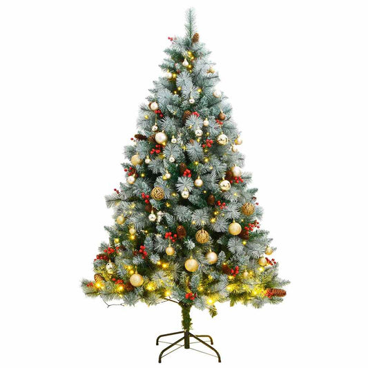 Artificial Hinged Christmas Tree 300 LEDs & Ball Set 94.5"