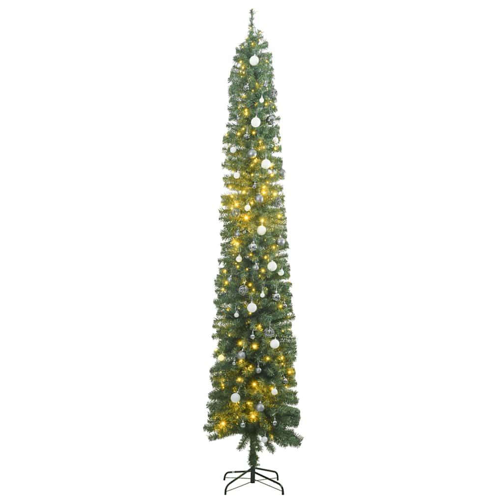 Slim Christmas Tree 300 LEDs & Ball Set 118.1"