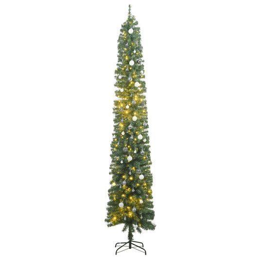Slim Christmas Tree 300 LEDs & Ball Set 118.1"