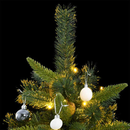 Artificial Hinged Christmas Tree 300 LEDs & Ball Set 82.7"