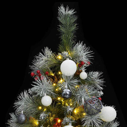 Artificial Hinged Christmas Tree 300 LEDs & Ball Set 82.7"