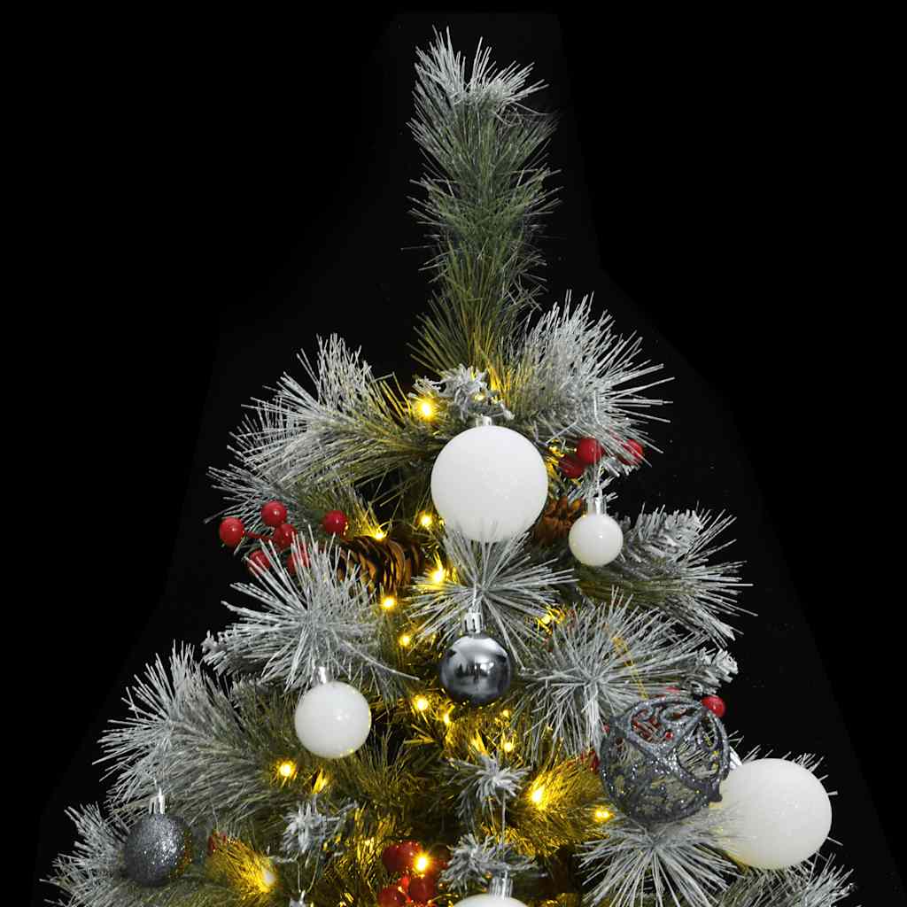 Artificial Hinged Christmas Tree 300 LEDs & Ball Set 94.5"