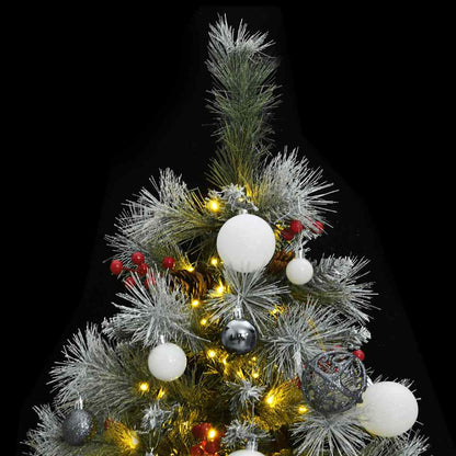 Artificial Hinged Christmas Tree 300 LEDs & Ball Set 94.5"