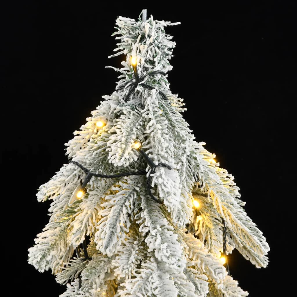 Artificial Christmas Tree White with flocked snow Polyethylene, Metal