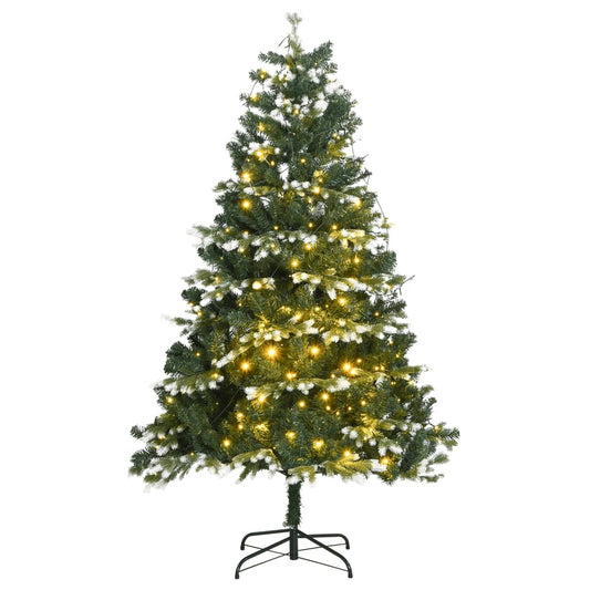 Artificial Hinged Christmas Tree Green and white PVC, PE, Metal