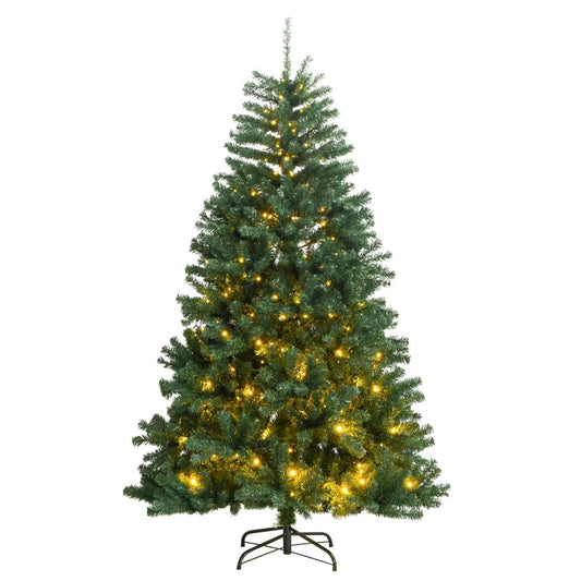 Artificial Hinged Christmas Tree 150 LEDs 47.2"