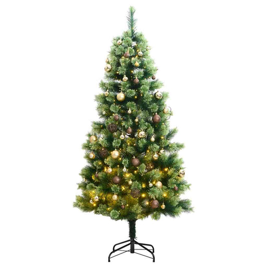 Artificial Hinged Christmas Tree Green PVC Large Foldable