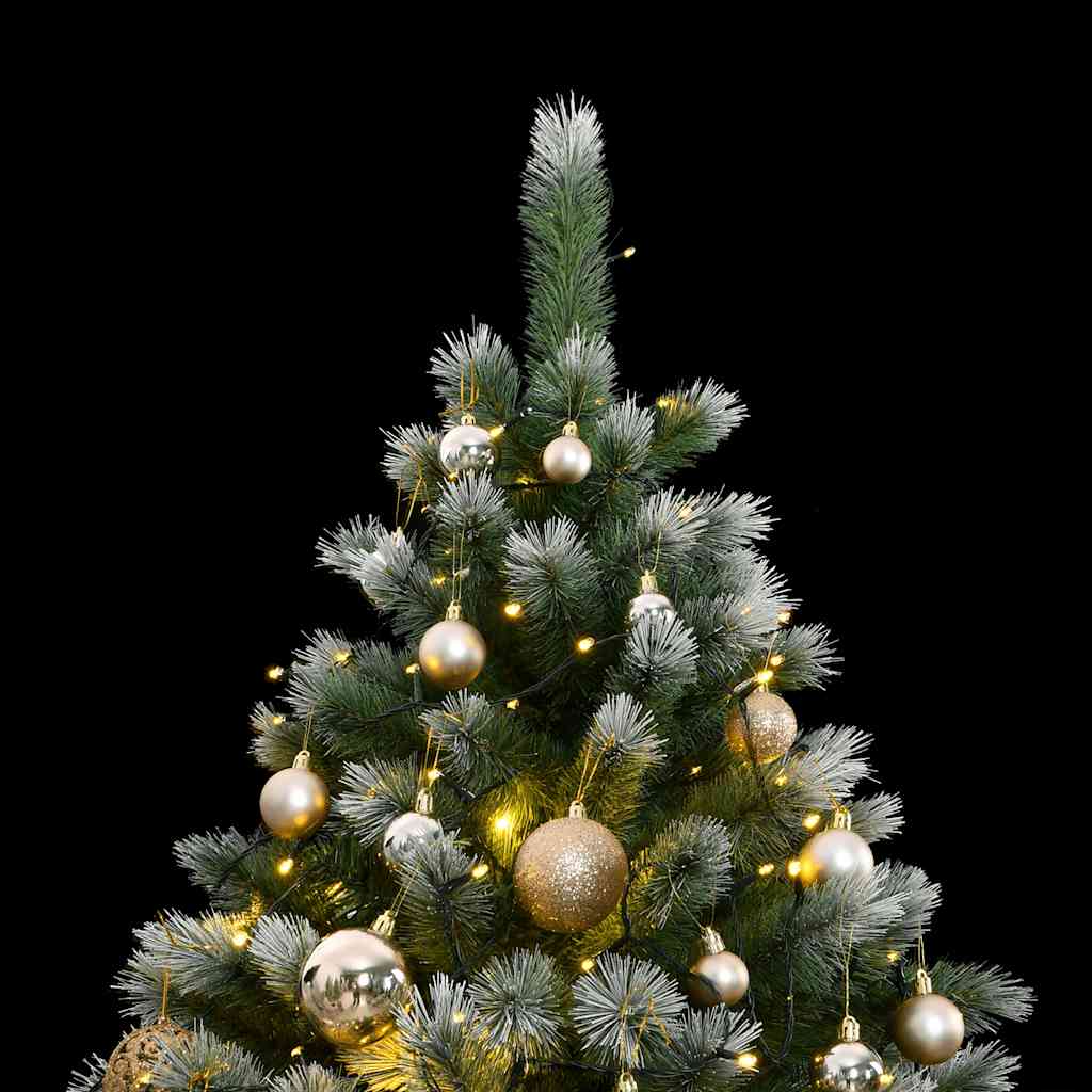 Artificial Hinged Christmas Tree 150 LEDs & Ball Set 59.1"