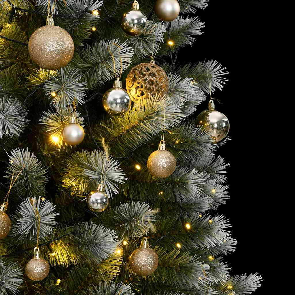 Artificial Hinged Christmas Tree 150 LEDs & Ball Set 59.1"