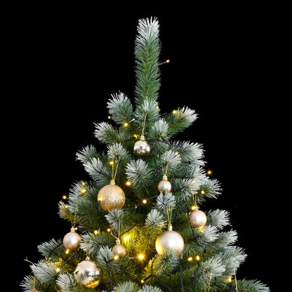Artificial Hinged Christmas Tree 150 LEDs & Ball Set 59.1"