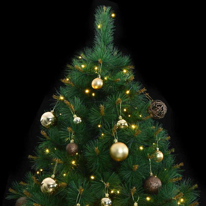 Artificial Hinged Christmas Tree 150 LEDs & Ball Set 59.1"