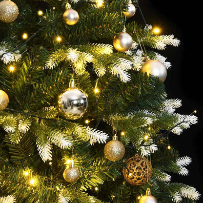 Artificial Hinged Christmas Tree 150 LEDs & Ball Set 59.1"