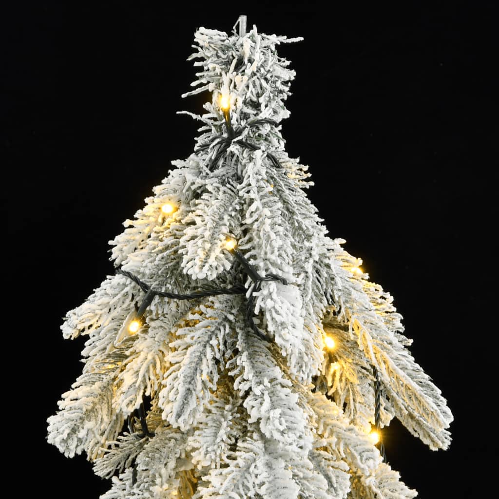 Artificial Christmas Tree White Polyethylene, Metal 71 in tall