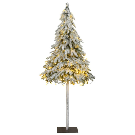 Artificial Christmas Tree White with flocked snow Polyethylene, Metal
