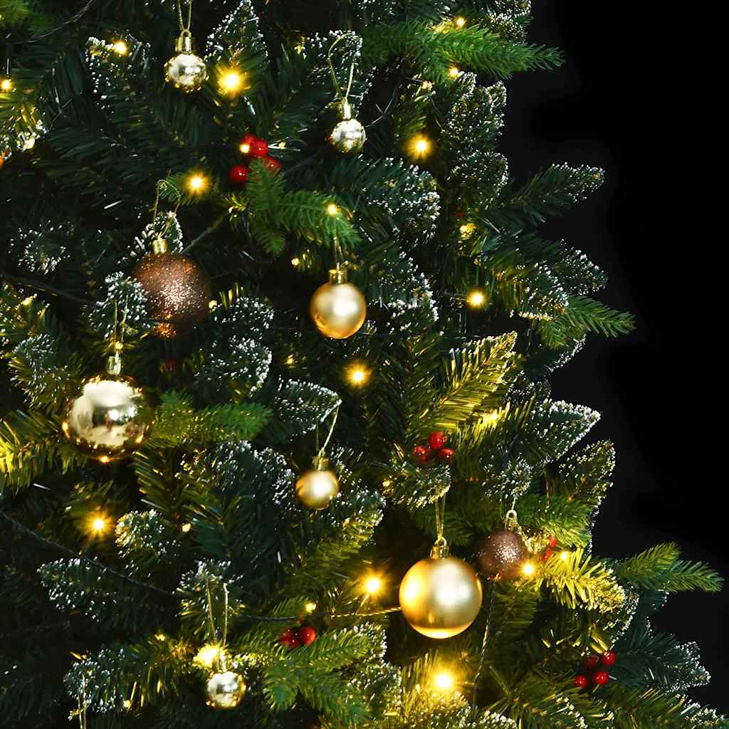 Artificial Hinged Christmas Tree 300 LEDs & Ball Set 82.7"