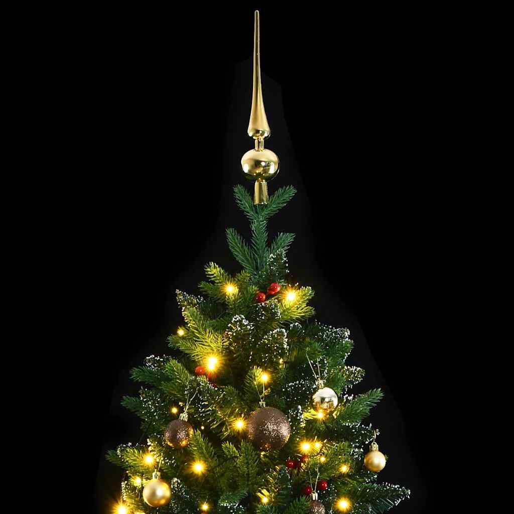 Artificial Hinged Christmas Tree 300 LEDs & Ball Set 82.7"