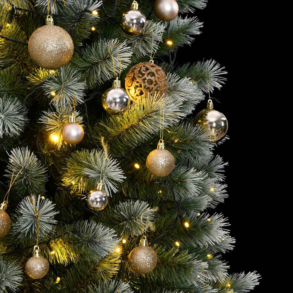 Artificial Hinged Christmas Tree 300 LEDs & Ball Set 70.9"