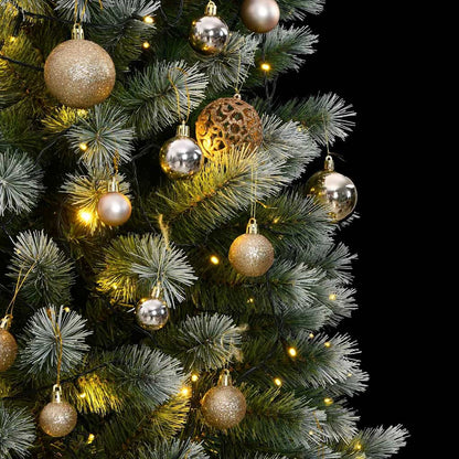 Artificial Hinged Christmas Tree 300 LEDs & Ball Set 70.9"
