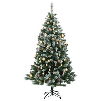 Artificial Hinged Christmas Tree 300 LEDs & Ball Set 82.7"