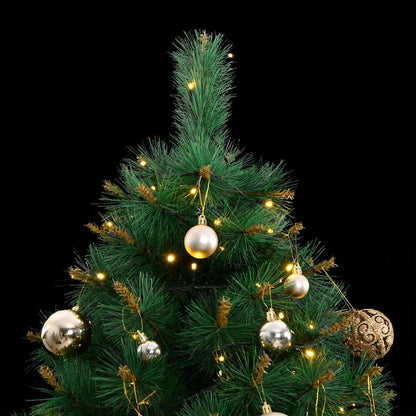 Artificial Hinged Christmas Tree 300 LEDs & Ball Set 70.9"