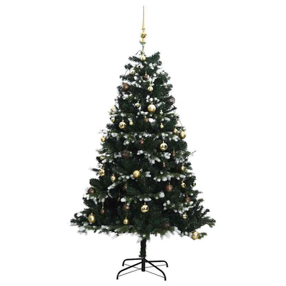 Artificial Hinged Christmas Tree 300 LEDs & Ball Set 70.9"