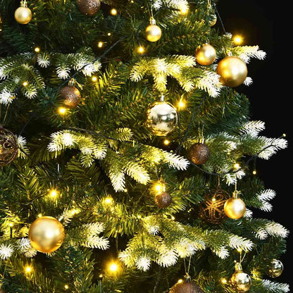 Artificial Hinged Christmas Tree 300 LEDs & Ball Set 82.7"