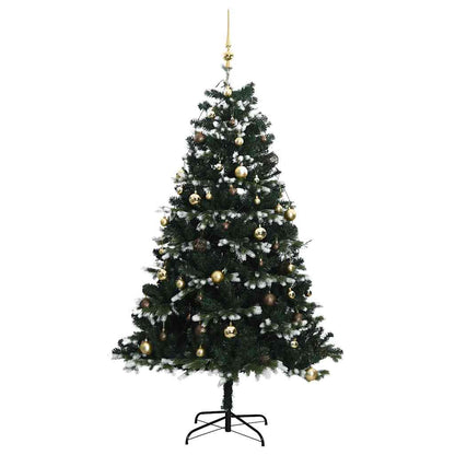 Artificial Hinged Christmas Tree 300 LEDs & Ball Set 82.7"