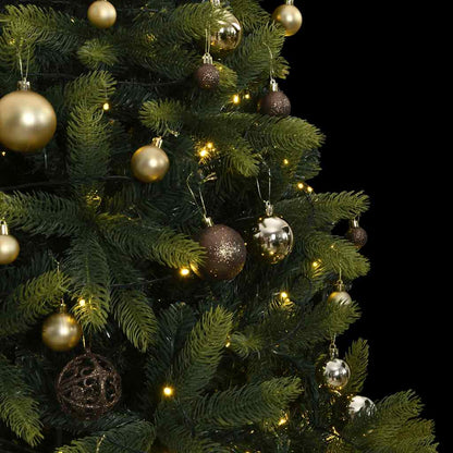 Artificial Hinged Christmas Tree 300 LEDs & Ball Set 70.9"