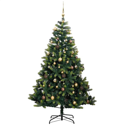 Artificial Hinged Christmas Tree 300 LEDs & Ball Set 70.9"