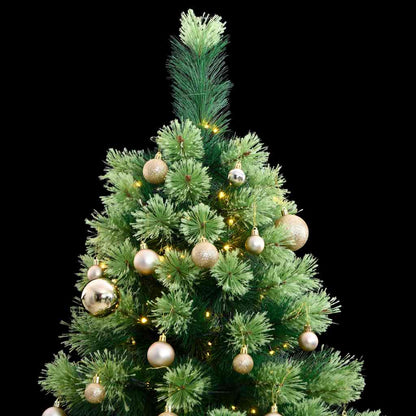 Artificial Hinged Christmas Tree 300 LEDs & Ball Set 70.9"