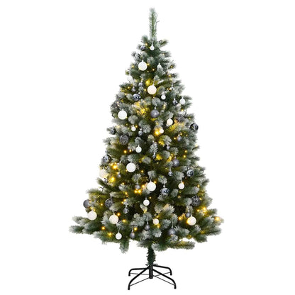 Artificial Hinged Christmas Tree 300 LEDs & Ball Set 70.9"