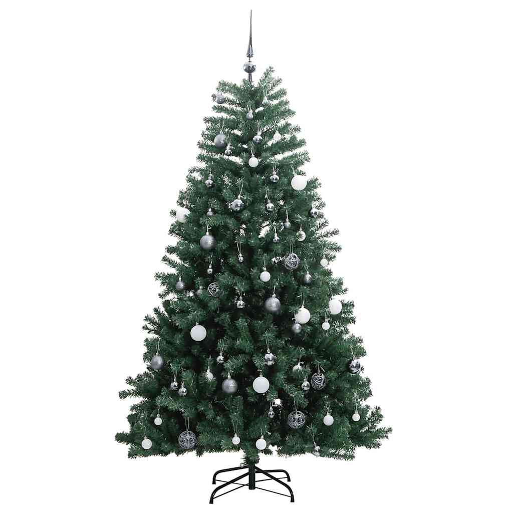 Artificial Hinged Christmas Tree 300 LEDs & Ball Set 106.3"