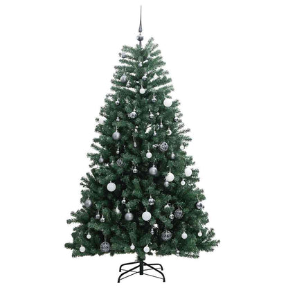 Artificial Hinged Christmas Tree 300 LEDs & Ball Set 106.3"