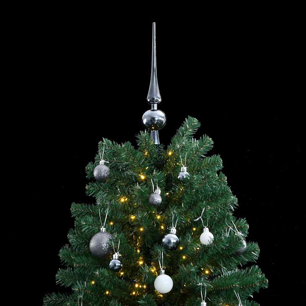 Artificial Hinged Christmas Tree 300 LEDs & Ball Set 118.1"