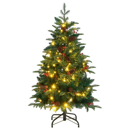 Artificial Hinged Christmas Tree Green PVC, PE, Iron 4 ft