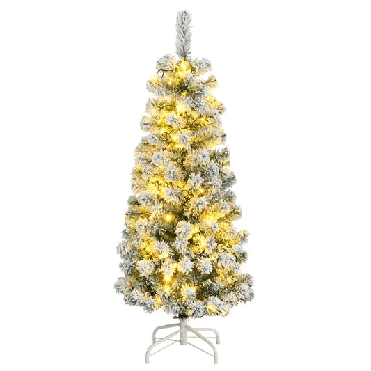 Artificial Hinged Christmas Tree Green and white PVC, Iron Medium