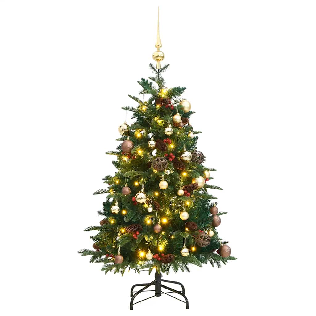 Artificial Hinged Christmas Tree Green PVC, PE, Iron 4 ft
