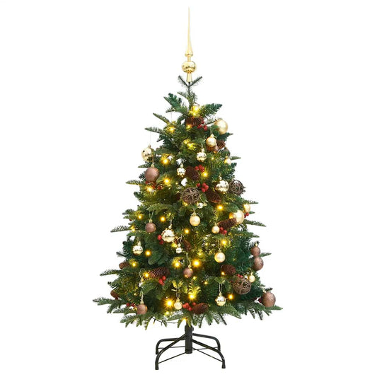 Artificial Hinged Christmas Tree Green PVC, PE, Iron 4 ft