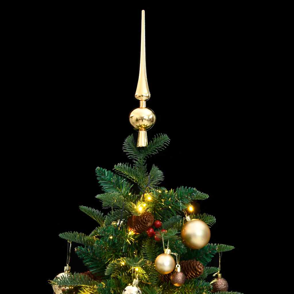 Artificial Hinged Christmas Tree Green PVC, PE, Iron 4 ft