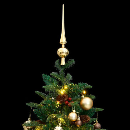 Artificial Hinged Christmas Tree Green PVC, PE, Iron 4 ft