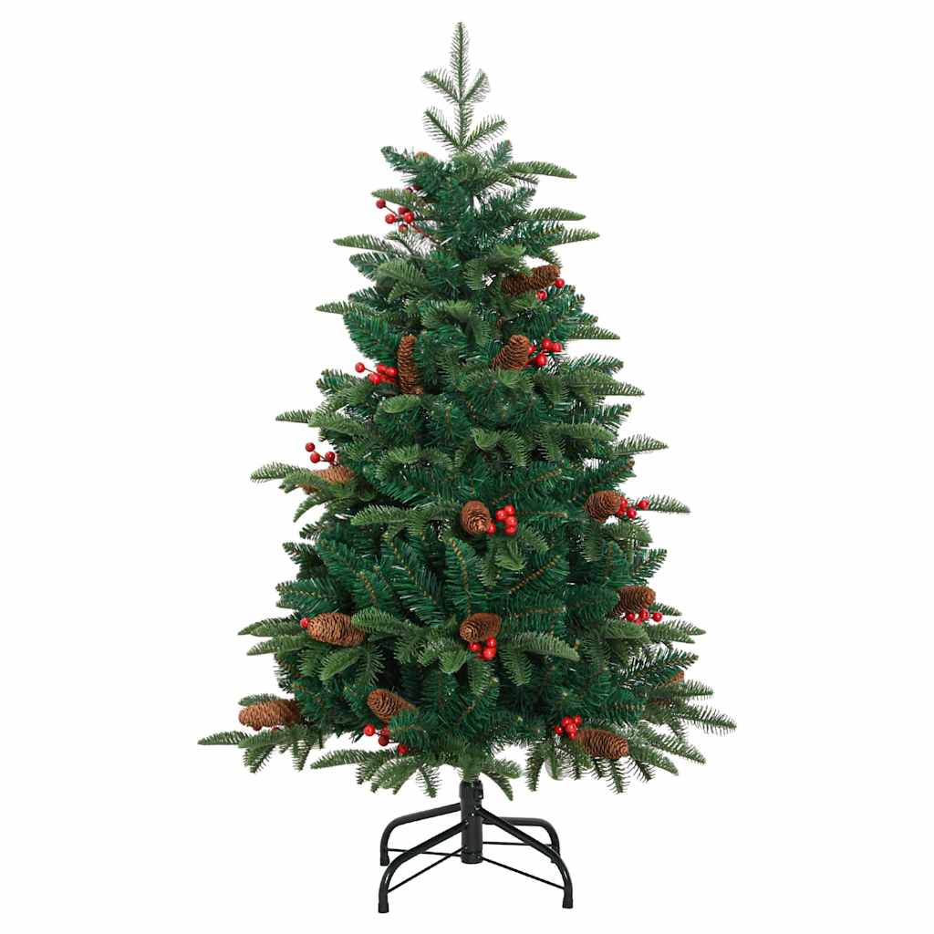 Artificial Hinged Christmas Tree Green PVC, PE, Iron 4 ft