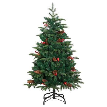 Artificial Hinged Christmas Tree Green PVC, PE, Iron 4 ft