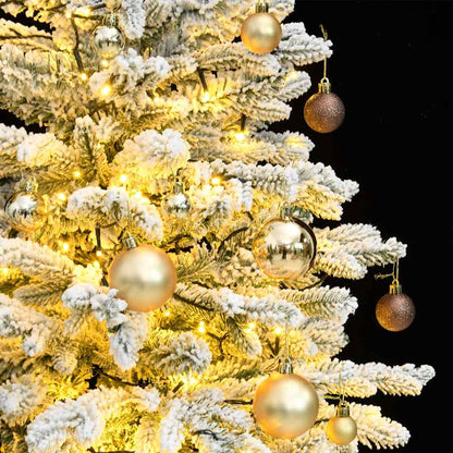 Artificial Hinged Christmas Tree Green and white PVC, PE, Iron