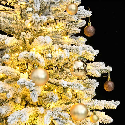 Artificial Hinged Christmas Tree 150 LEDs & Ball Set 59.1"