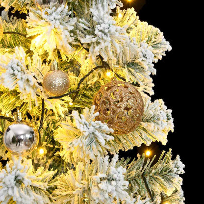 Artificial Hinged Christmas Tree 150 LEDs & Ball Set 47.2"