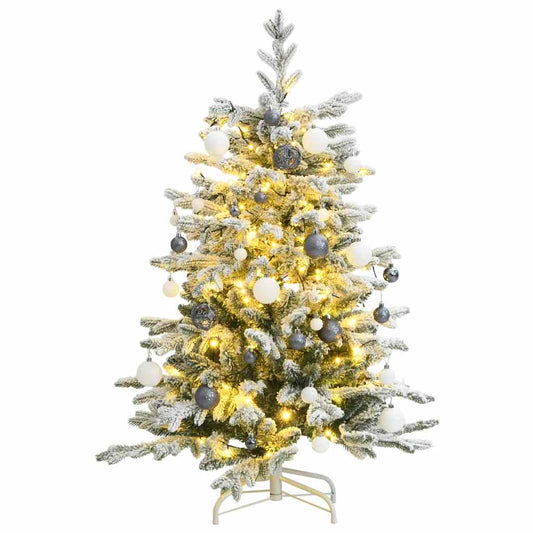 Artificial Hinged Christmas Tree Green and white PVC, PE, Iron