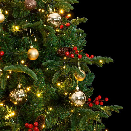 Artificial Hinged Christmas Tree 300 LEDs & Ball Set 82.7"