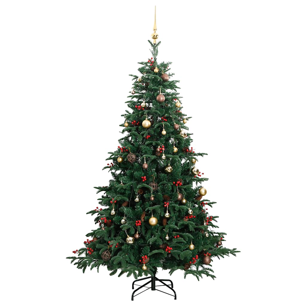 Artificial Hinged Christmas Tree 300 LEDs & Ball Set 82.7"