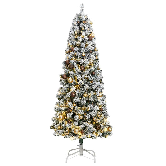 Artificial Hinged Christmas Tree 300 LEDs & Ball Set 70.9"